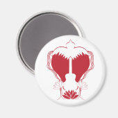 Gitarre Heart Spirit Magnet (Vorderseite/Rückseite)