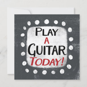 Gitarre heute Grußkarte spielen Karte