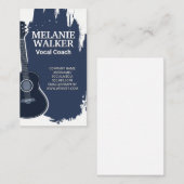 Gitarre | Hintergrund künstlerischer Pinselstriche Visitenkarte (Vorne/Hinten)