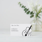 Gitarre, Ihr Name hier, Visitenkarte (Stehend Vorderseite)