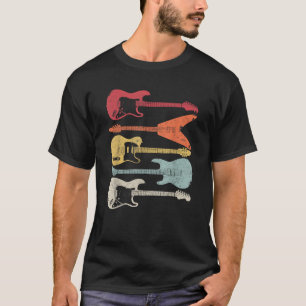 Gitarre im Retro-Stil Geschenk für Gitarristen T-Shirt