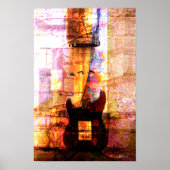 Gitarre in der Mitte Poster (Vorne)