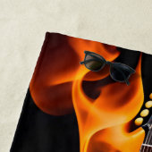 Gitarre in Flamme Beach Handtuch (Beispiel)