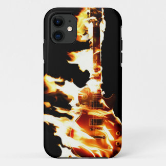 Gitarre in Flammen iPhone 5 Fall iPhone 11 Hülle