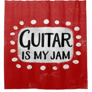 Gitarre ist mein Jam Duschvorhang