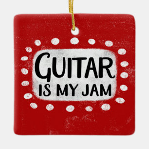 Gitarre ist mein Jam-Ornament Keramikornament