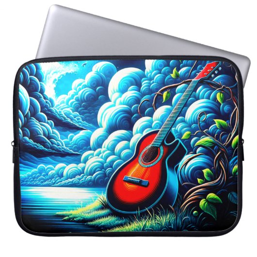 Gitarre Laptopschutzhülle (Vorderseite)