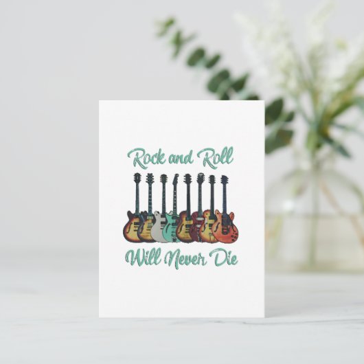 Gitarre-Liebe Postkarte (Stehend Vorderseite)