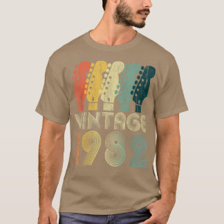 Gitarre Lover 40 Jahre Alte Geschenke Vintag 1982  T-Shirt
