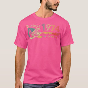 Gitarre Lover 48 Jahre Alte Geschenke Vintag 1974 T-Shirt
