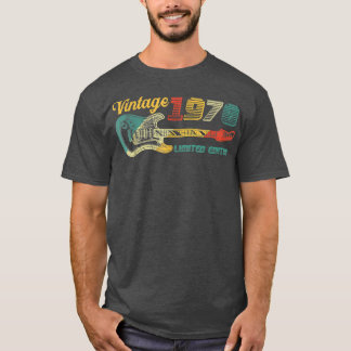 Gitarre Lover 52 Jahre alt Vintag 1970 Limited Edi T-Shirt