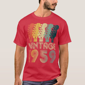 Gitarre Lover 63 Jahre Alte Geschenke Vintag 1959  T-Shirt