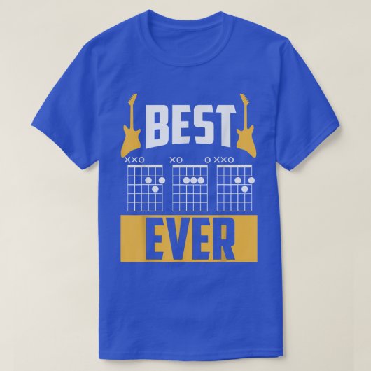 Gitarre Lover Bester Vater je T-Shirt (Design vorne)
