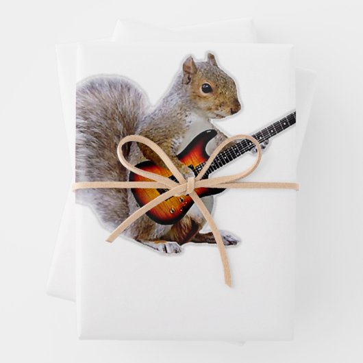 Gitarre Lover| Eichhörnchen Gitarre spielen Geschenkpapier Set (Beispiel)