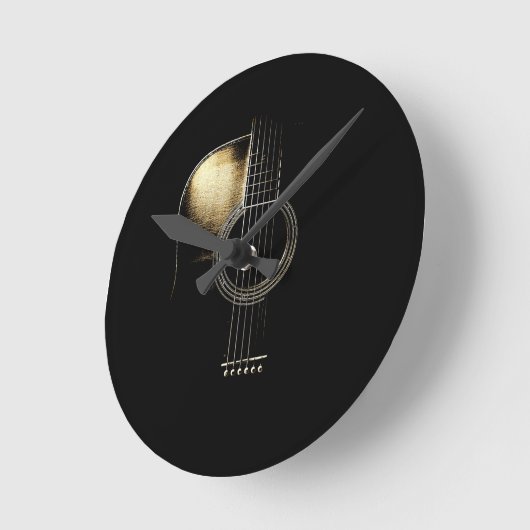 Gitarre Lover _ Gitarrenpuzzstück Lover Runde Wanduhr (Winkel)