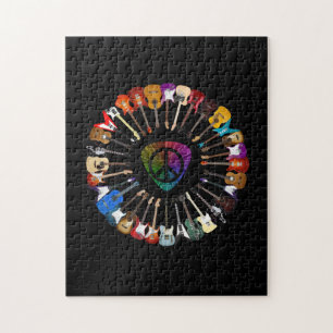 Gitarre Lover  Gitarrenvielfalt Puzzle