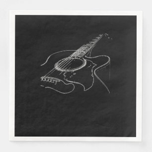 Gitarre Lover Gitarrist Musiker Serviette