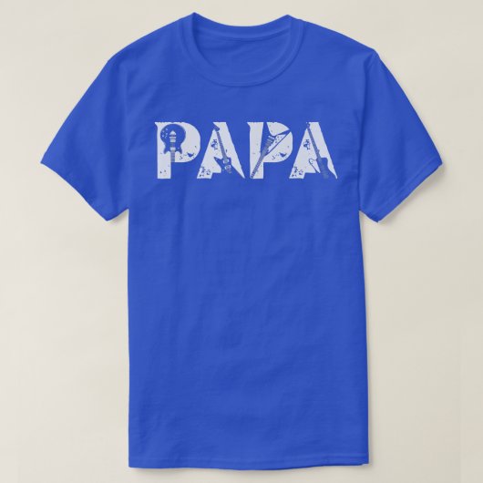Gitarre Lover Gitarrist Papa Funny Music Father's T-Shirt (Design vorne)