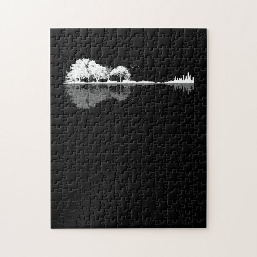 Gitarre Lover| Guitar Lake Shadow Geschenk Puzzle (Vertikal)