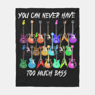Gitarre Lover  Man darf nie Bass brauchen Fleecedecke