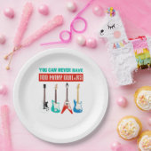 Gitarre Lover| Man kann nie viele Gitarren zu habe Pappteller (Party)