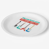 Gitarre Lover| Man kann nie viele Gitarren zu habe Pappteller (Schrägansicht)