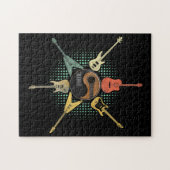 Gitarre Lover| Retro Style | Geschenk für Gitarris Puzzle (Horizontal)