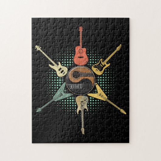 Gitarre Lover| Retro Style | Geschenk für Gitarris Puzzle (Vertikal)