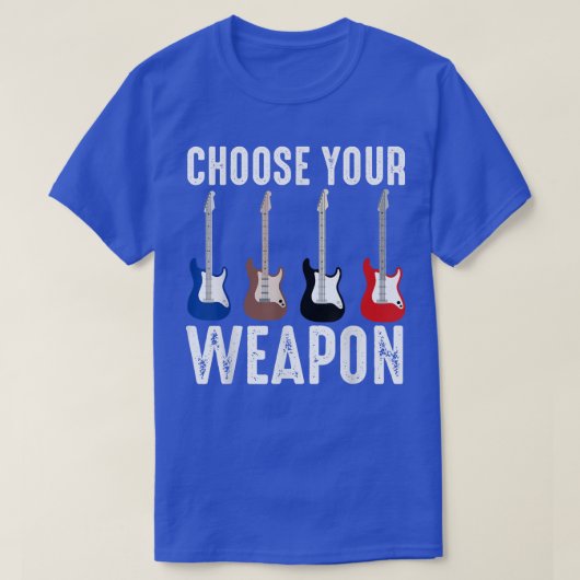 Gitarre Lover Wählen Sie Ihre Waffe T-Shirt (Design vorne)