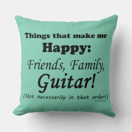 Gitarre macht mich glücklich kissen