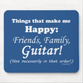Gitarre macht mich glücklich mousepad (Vorne)