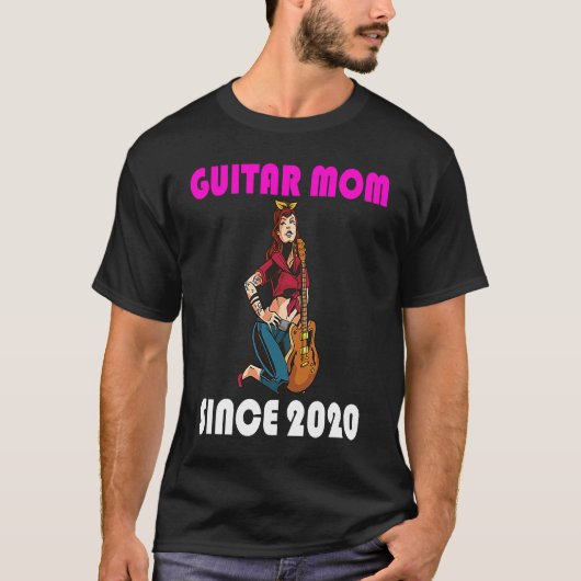 Gitarre Mama seit 2020 T-Shirt (Vorderseite)