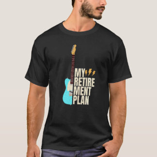 Gitarre Mein Rentenplan Vintage Musik T-Shirt