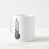 Gitarre meiner Liebe Gitarre Kaffeetasse (Vorderseite Links)