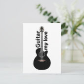 Gitarre meiner Liebe Gitarre Postkarte (Stehend Vorderseite)