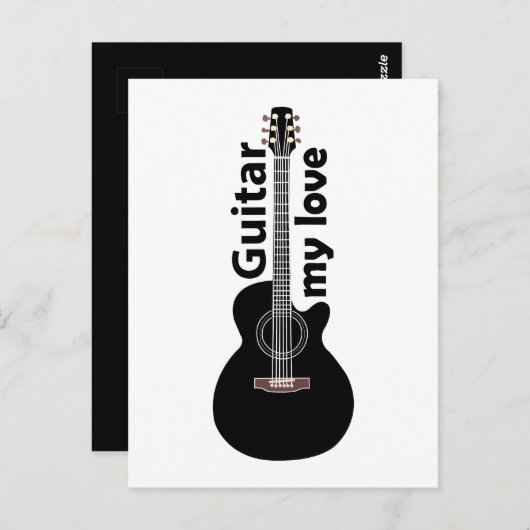 Gitarre meiner Liebe Gitarre Postkarte (Vorne/Hinten)