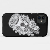 Gitarre Melody: Blumengitarre-Farbseite Case-Mate iPhone Hülle (Rückseite (Horizontal))