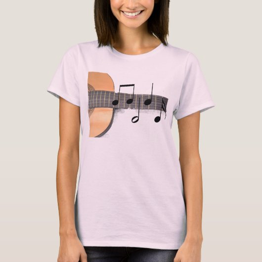 Gitarre mit Anmerkungen T-Shirt (Vorderseite)