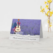 Gitarre mit Beileid Karte (Gelbe Blume)