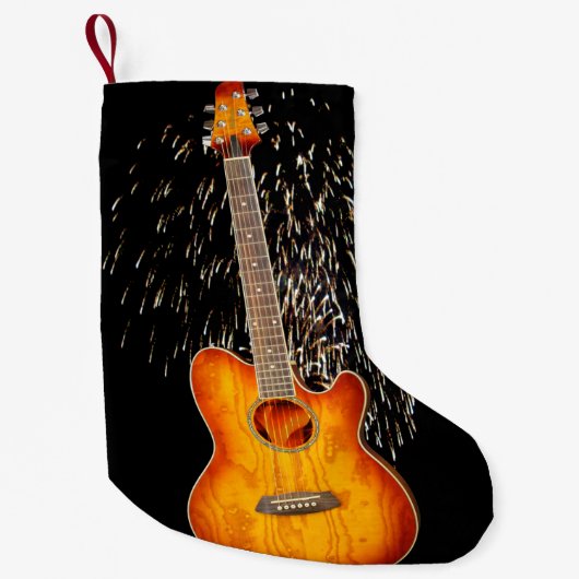 Gitarre mit Feuerwerken, Kleiner Weihnachtsstrumpf (Vorderseite)