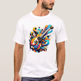 Gitarre mit Graffiti-Design T-Shirt