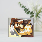 Gitarre mit Klarinette Postkarte (Stehend Vorderseite)