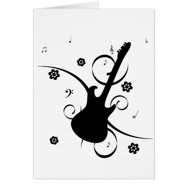 Gitarre mit musikalischen Noten (Vorne)