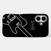Gitarre mit Name Black Case-Mate iPhone Hülle (Rückseite (Horizontal))