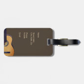 Gitarre mit (oder ohne) Ihren Initial(en) Gepäckanhänger (Rückseite horizontal)