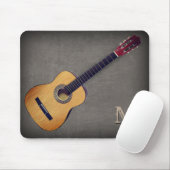 Gitarre mit (oder ohne) Ihren Initial(en) Mousepad (Mit Mouse)