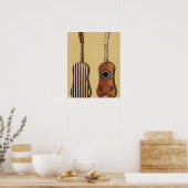 Gitarre mit Perlmutt, aus "Musical Poster (Küche)
