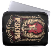 Gitarre mit Rock und Roll Quote Laptop-Sieb Laptopschutzhülle (Vorderseite)