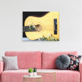 Gitarre mit Wildblume aster Leinwanddruck (Insitu (Wohnzimmer))