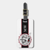 Gitarre Monogram Musician Rocker Rock & Roll Music Gepäckanhänger (Vorderseite vertikal)